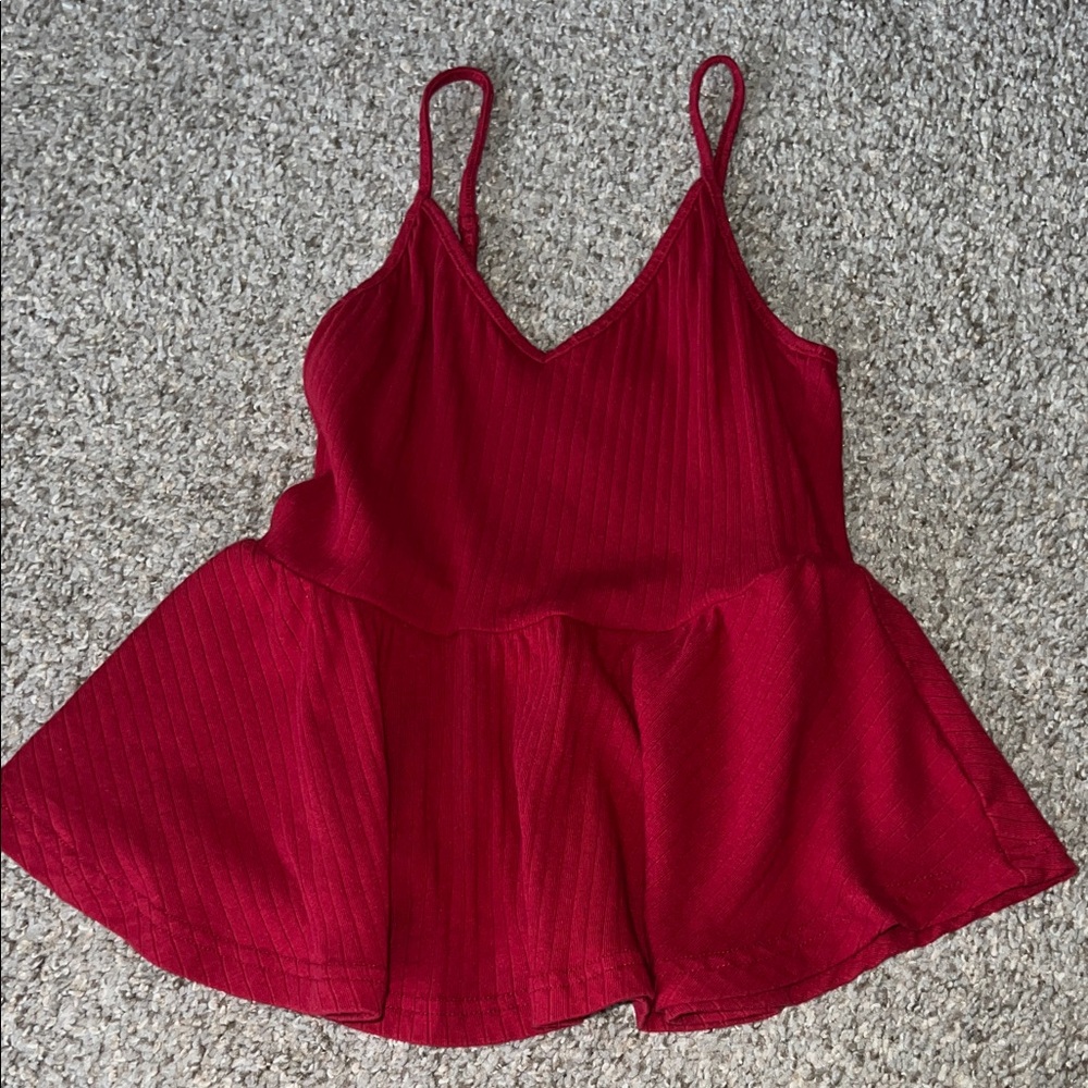 SHEIN Red Sleeveless Blouse